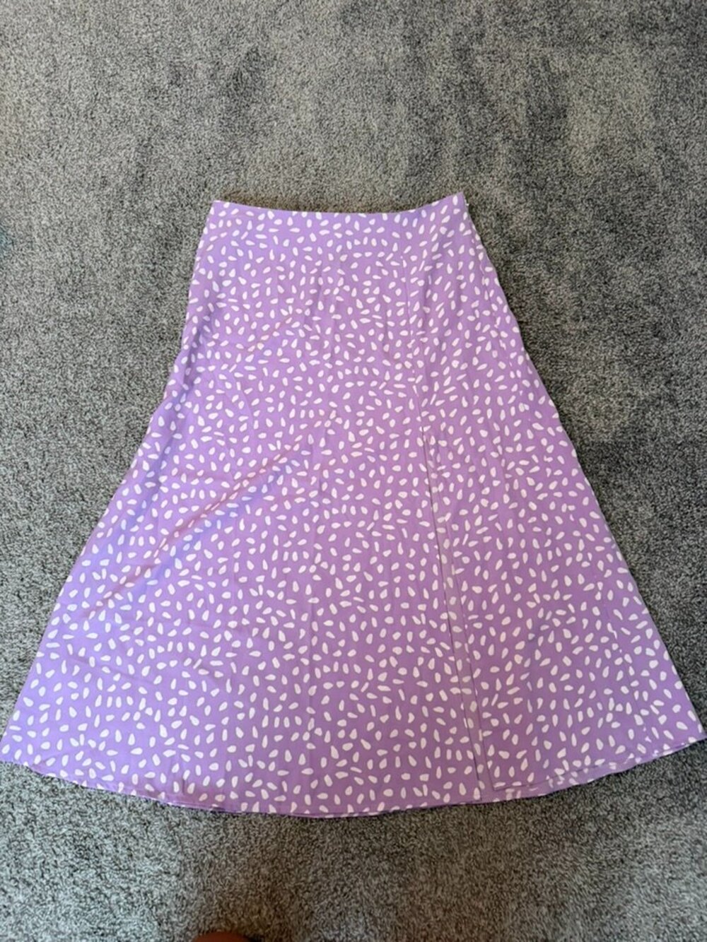 Purple Skirt with white poka dots